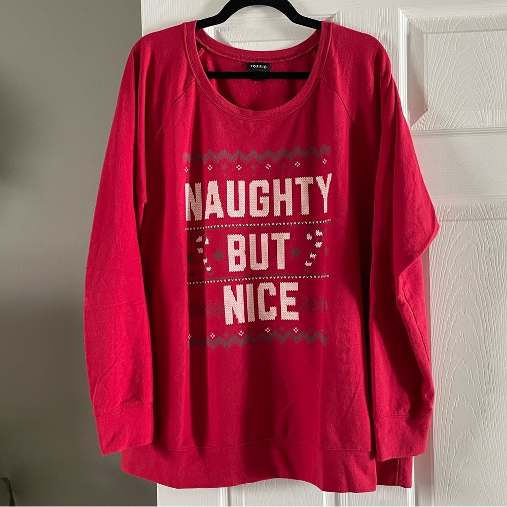 🌷4/$25🌷Torrid naughty but nice Christmas sweater